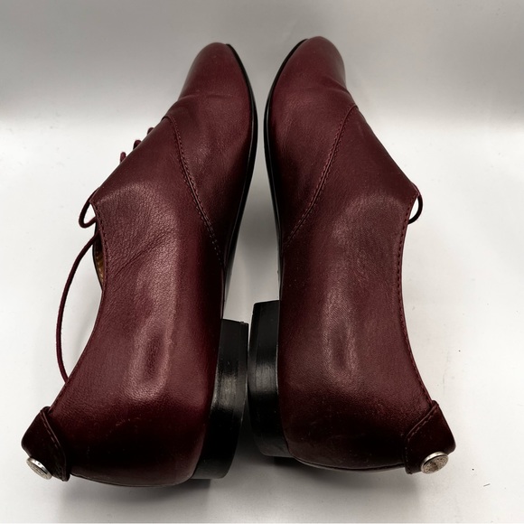BURGUNDY LONGCHAMP LEATHER LOAFERS - Picture 12 of 14